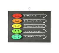 Tappetino scolapiatti grande con immagine motivazionale, in silicone, facile da usare, 18 x 24 pollici