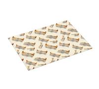 Tappetino scolapiatti grande con stampa classica di tromba, per bancone della cucina, 45,7 x 61 cm, in microfibra, assorbente, tappetino per bancone della cucina, tappetino antiscivolo con anello per