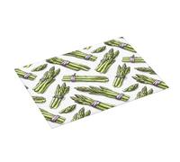 Tappetino scolapiatti grande con stampa di asparagi, per bancone della cucina, 45,7 x 61 cm, in microfibra, assorbente, tappetino per bancone della cucina, tappetino antiscivolo con anello per