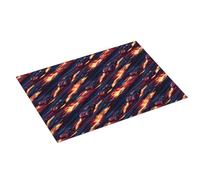 Tappetino scolapiatti grande con stampa di auto rosso fiamma, per bancone della cucina, 45,7 x 61 cm, in microfibra assorbente, tappetino antiscivolo per scolapiatti con anello per appendere