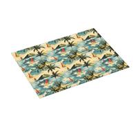 Tappetino scolapiatti grande con stampa di barche a vela rossa e gialla, per bancone della cucina, 45,7 x 61 cm, in microfibra assorbente, tappetino antiscivolo per scolapiatti con anello per