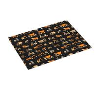 Tappetino scolapiatti grande con stampa di escavatori da costruzione, per bancone della cucina, 45,7 x 61 cm, in microfibra, assorbente, tappetino per bancone della cucina, tappetino antiscivolo con