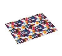 Tappetino scolapiatti grande con stampa di lupi colorati ad acquerello, per bancone della cucina, 45,7 x 61 cm, in microfibra assorbente, tappetino antiscivolo per scolapiatti con anello per appendere