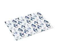 Tappetino scolapiatti grande con stampa di pinguini con pupazzo di neve carino per bancone della cucina, 45,7 x 61 cm, in microfibra assorbente, tappetino antiscivolo per scolapiatti con anello per