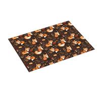 Tappetino scolapiatti grande con stampa di volpe che ride, per bancone della cucina, 45,7 x 61 cm, in microfibra assorbente, tappetino antiscivolo per scolapiatti con anello per appendere
