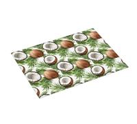 Tappetino scolapiatti grande con stampa estiva di cocco, per bancone della cucina, 45,7 x 61 cm, assorbente in microfibra, tappetino antiscivolo per scolapiatti con anello per appendere