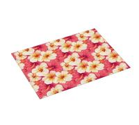 Tappetino scolapiatti grande con stampa floreale rosa e bianca per bancone della cucina, 45,7 x 61 cm, in microfibra assorbente, tappetino antiscivolo per scolapiatti con anello per appendere