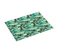 Tappetino scolapiatti grande con stampa hawaiana con barca a vela per bancone della cucina, 45,7 x 61 cm, in microfibra assorbente, tappetino antiscivolo per scolapiatti con anello per appendere