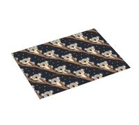 Tappetino scolapiatti grande con stampa koala addormentata, per bancone della cucina, 45,7 x 61 cm, in microfibra assorbente, tappetino antiscivolo con anello per appendere