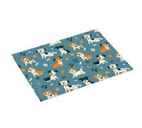 Tappetino scolapiatti grande per bancone della cucina, 45,7 x 61,7 cm, con stampa di cuccioli di cane, assorbente, in microfibra, tappetino antiscivolo con anello per appendere