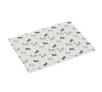 Tappetino scolapiatti grande per bancone della cucina, 45,7 x 61,7 cm, in microfibra assorbente, minimalista, motivo: cavalli alla moda, tappetino per scolapiatti con anello per appendere