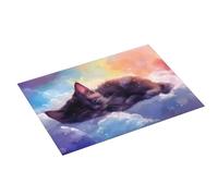 Tappetino scolapiatti grande per bancone della cucina, 45,7 x 61 cm, assorbente, colorato, a forma di nuvola, tappetino per asciugare il bancone della cucina, tappetino in microfibra con anello per