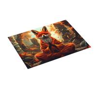 Tappetino scolapiatti grande per bancone della cucina, 45,7 x 61 cm, assorbente, con foglia d'acero che medita, tappetino per scolapiatti in microfibra con anello per appendere