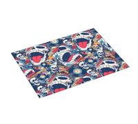Tappetino scolapiatti grande per bancone della cucina, 45,7 x 61 cm, assorbente, con teschio di roccia fresca, tappetino in microfibra con anello per appendere
