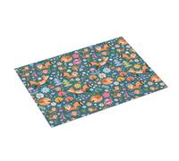 Tappetino scolapiatti grande per bancone della cucina, 45,7 x 61 cm, assorbente con volpi e uccelli nella foresta, tappetino per scolapiatti in microfibra con anello per appendere