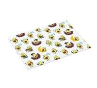 Tappetino scolapiatti grande per bancone della cucina, 45,7 x 61 cm, assorbente, grazioso tappetino per scolapiatti a forma di luna di avocado, tappetino in microfibra con anello per appendere