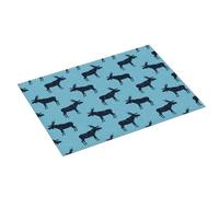 Tappetino scolapiatti grande per bancone della cucina, 45,7 x 61 cm, assorbente, in microfibra, con alce invernale, colore: blu neve, tappetino per scolapiatti con anello per appendere