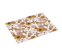 Tappetino scolapiatti grande per bancone della cucina, 45,7 x 61 cm, assorbente, in microfibra, con girasoli e zucca, tappetino per scolapiatti con anello per appendere