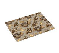 Tappetino scolapiatti grande per bancone della cucina, 45,7 x 61 cm, assorbente, in microfibra, con luna, stelle, gufi, tappetino per scolapiatti con anello per appendere