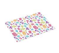 Tappetino scolapiatti grande per bancone della cucina, 45,7 x 61 cm, assorbente, in microfibra, con numero colorato, tappetino per scolapiatti con anello per appendere