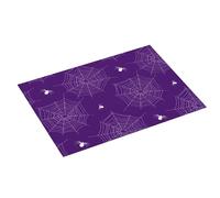 Tappetino scolapiatti grande per bancone della cucina, 45,7 x 61 cm, assorbente, in microfibra, motivo ragnatela, viola, tappetino per scolapiatti con anello per appendere