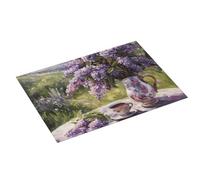 Tappetino scolapiatti grande per bancone della cucina, 45,7 x 61 cm, assorbente, in microfibra, per teiera, pittura scenica, tappetino per cucina, scolapiatti con anello per appendere
