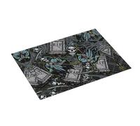 Tappetino scolapiatti grande per bancone della cucina, 45,7 x 61 cm, assorbente, motivo con lapidi e triste mietitore, tappetino per scolapiatti in microfibra con anello per appendere