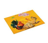Tappetino scolapiatti grande per bancone della cucina, 45,7 x 61 cm, assorbente, motivo famiglia di galline, galline, pulcini, tappetino in microfibra con anello per appendere