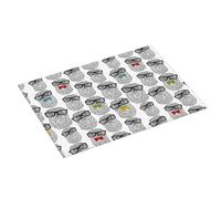 Tappetino scolapiatti grande per bancone della cucina, 45,7 x 61 cm, assorbente, motivo gufo nerd, tappetino in microfibra con anello per appendere