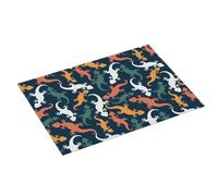 Tappetino scolapiatti grande per bancone della cucina, 45,7 x 61 cm, assorbente, motivo lucertola e geco, multicolore, tappetino per scolapiatti in microfibra con anello per appendere