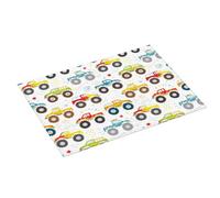 Tappetino scolapiatti grande per bancone della cucina, 45,7 x 61 cm, assorbente, motivo: Monster Trucks, tappetino in microfibra con anello per appendere