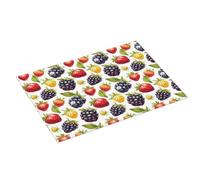 Tappetino scolapiatti grande per bancone della cucina, 45,7 x 61 cm, con graziosa stampa di fragole e uva, tappetino assorbente in microfibra per bancone della cucina, tappetino antiscivolo con anello