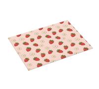 Tappetino scolapiatti grande per bancone della cucina, 45,7 x 61 cm, con graziosa stampa di fragole e margherite, tappetino assorbente in microfibra per bancone della cucina, tappetino antiscivolo con