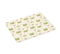 Tappetino scolapiatti grande per bancone della cucina, 45,7 x 61 cm, con stampa a forma di cuore e rana, in microfibra, assorbente, tappetino antiscivolo con anello per appendere