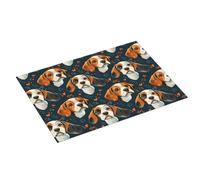 Tappetino scolapiatti grande per bancone della cucina, 45,7 x 61 cm, con stampa di cuccioli di Beagle, in microfibra, assorbente, tappetino antiscivolo con passante per appendere