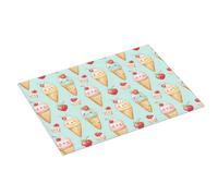 Tappetino scolapiatti grande per bancone della cucina, 45,7 x 61 cm, con stampa di gelato e torta, assorbente, in microfibra, tappetino antiscivolo con anello per appendere