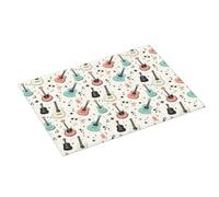 Tappetino scolapiatti grande per bancone della cucina, 45,7 x 61 cm, con stampa di musica colorata, in microfibra, assorbente, tappetino per scolapiatti con anello per appendere