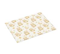 Tappetino scolapiatti grande per bancone della cucina, 45,7 x 61 cm, con stampa di orso, luna e stelle, assorbente, in microfibra, tappetino per cucina, scolapiatti antiscivolo con anello per