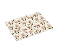 Tappetino scolapiatti grande per bancone della cucina, 45,7 x 61 cm, con stampa di teschi di pecora, colore rosa, tappetino assorbente in microfibra per bancone della cucina, tappetino antiscivolo con