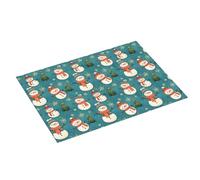 Tappetino scolapiatti grande per bancone della cucina, 45,7 x 61 cm, con stampa di un simpatico pupazzo di neve e albero di Natale, in microfibra, assorbente, tappetino per scolapiatti da cucina