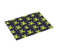 Tappetino scolapiatti grande per bancone della cucina, 45,7 x 61 cm, con stampa verde rana, in microfibra, assorbente, tappetino per scolapiatti da cucina, tappetino antiscivolo con anello per