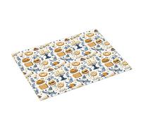 Tappetino scolapiatti grande per bancone della cucina, 45,7 x 61 cm, elegante stampa per cena, in microfibra, assorbente, tappetino per scolapiatti per cucina, tappetino antiscivolo con anello per