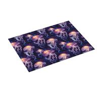 Tappetino scolapiatti grande per bancone della cucina, 45,7 x 61 cm, fantasia meduse con stampa colorata, tappetino assorbente in microfibra per bancone della cucina, tappetino antiscivolo con anello