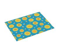 Tappetino scolapiatti grande per bancone della cucina, 45,7 x 61 cm, in microfibra, assorbente, con ape, girasole, tappetino per scolapiatti con anello per appendere