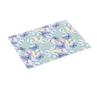 Tappetino scolapiatti grande per bancone della cucina, 45,7 x 61 cm, in microfibra assorbente, con farfalla colorata, tappetino per scolapiatti con anello per appendere