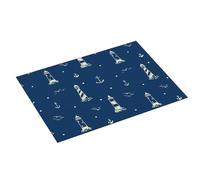 Tappetino scolapiatti grande per bancone della cucina, 45,7 x 61 cm, in microfibra assorbente, con faro e ancore, tappetino per scolapiatti con anello per appendere