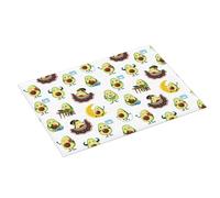 Tappetino scolapiatti grande per bancone della cucina, 45,7 x 61 cm, in microfibra assorbente, con grazioso motivo a luna di avocado, tappetino per scolapiatti con anello per appendere