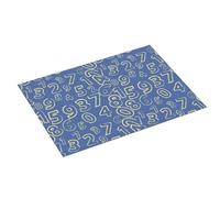 Tappetino scolapiatti grande per bancone della cucina, 45,7 x 61 cm, in microfibra assorbente, con numero matematico blu, tappetino per scolapiatti con anello per appendere