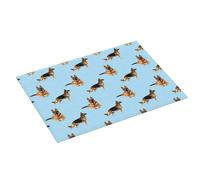 Tappetino scolapiatti grande per bancone della cucina, 45,7 x 61 cm, in microfibra assorbente, con passante per appendere il pastore tedesco, colore: blu