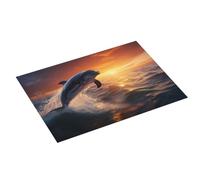Tappetino scolapiatti grande per bancone della cucina, 45,7 x 61 cm, in microfibra assorbente, con passante per appendere il tramonto che danzano al tramonto
